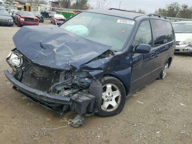 2HKRL186XYH519147 - 2000 HONDA ODYSSEY EX BLUE photo 2