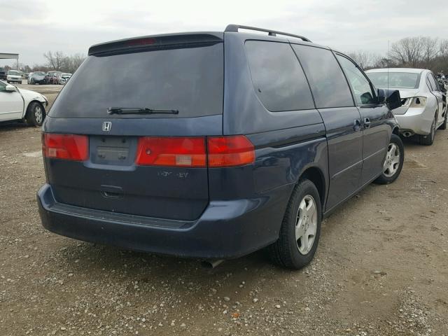 2HKRL186XYH519147 - 2000 HONDA ODYSSEY EX BLUE photo 4