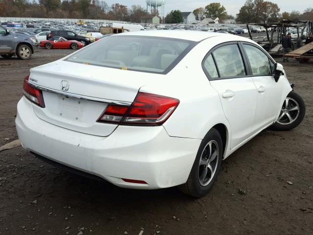 19XFB2F71FE230666 - 2015 HONDA CIVIC SE WHITE photo 4