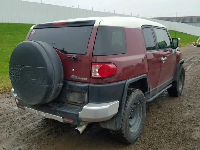 JTEBU11F18K025460 - 2008 TOYOTA FJ CRUISER BURGUNDY photo 4