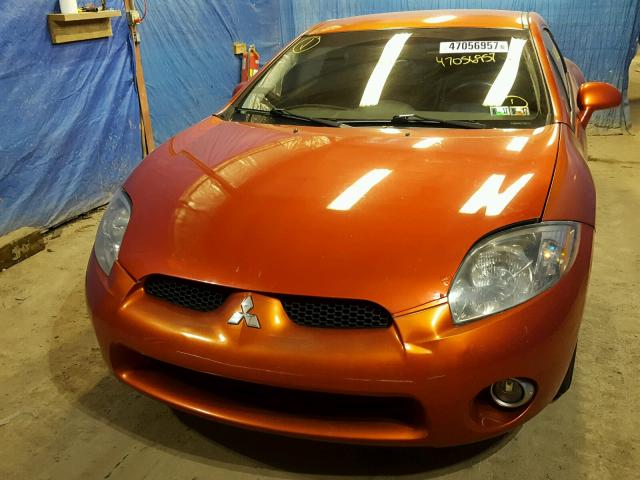 4A3AK24F26E051808 - 2006 MITSUBISHI ECLIPSE GS ORANGE photo 9