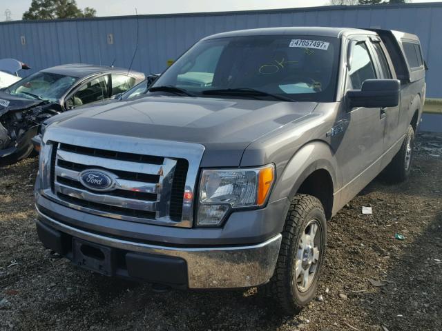 1FTFX1EV4AFA48101 - 2010 FORD F150 SUPER GRAY photo 2