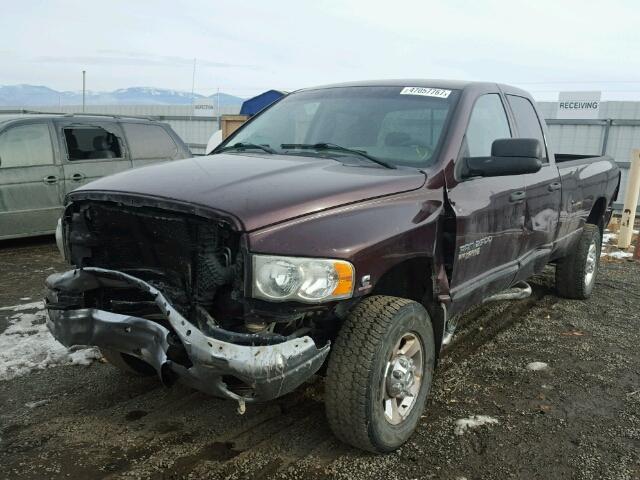 3D7KS28C45G812181 - 2005 DODGE RAM 2500 S MAROON photo 2