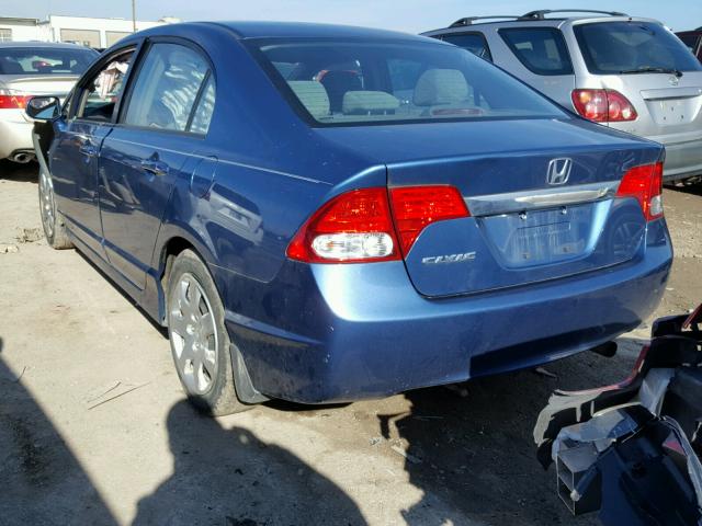 19XFA1F58BE007711 - 2011 HONDA CIVIC LX BLUE photo 3