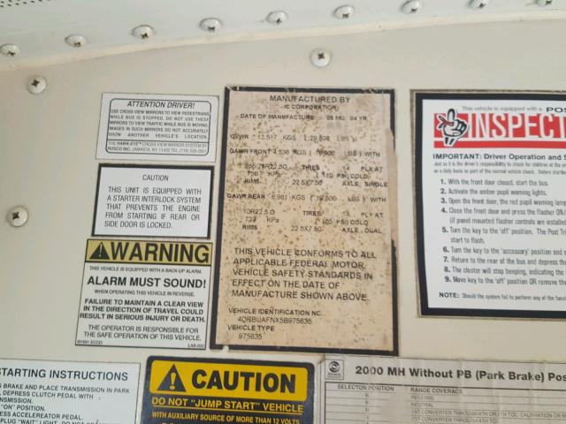 4DRBUAFNX5B975635 - 2005 IC CORPORATION 3000 ყვითელი ფოტო 10