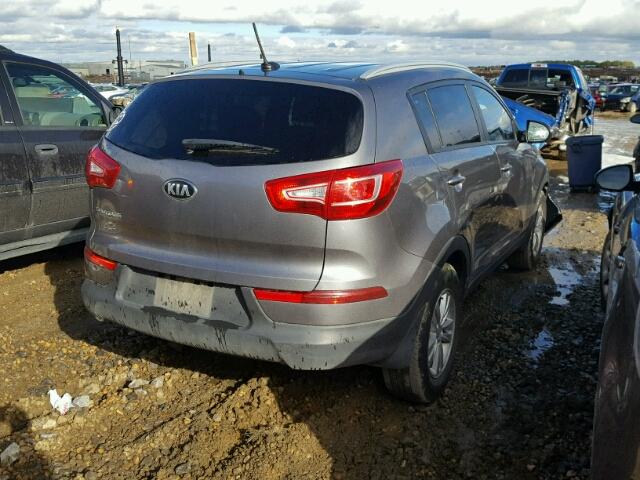 KNDPB3A29D7524643 - 2013 KIA SPORTAGE B GRAY photo 4