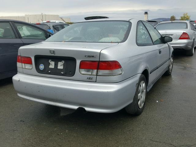 1HGEJ6221YL087925 - 2000 HONDA CIVIC DX SILVER photo 4