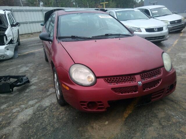 1B3ES56C63D214455 - 2003 DODGE NEON SXT BURGUNDY photo 1