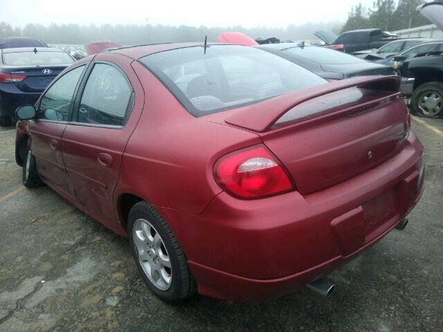 1B3ES56C63D214455 - 2003 DODGE NEON SXT BURGUNDY photo 3