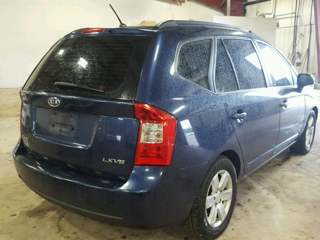 KNAFG526487153369 - 2008 KIA RONDO LX BLUE photo 4