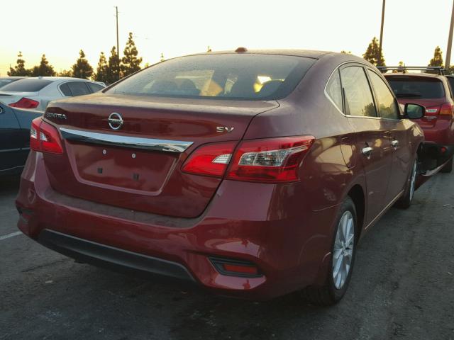 3N1AB7AP1HY364533 - 2017 NISSAN SENTRA S RED photo 4