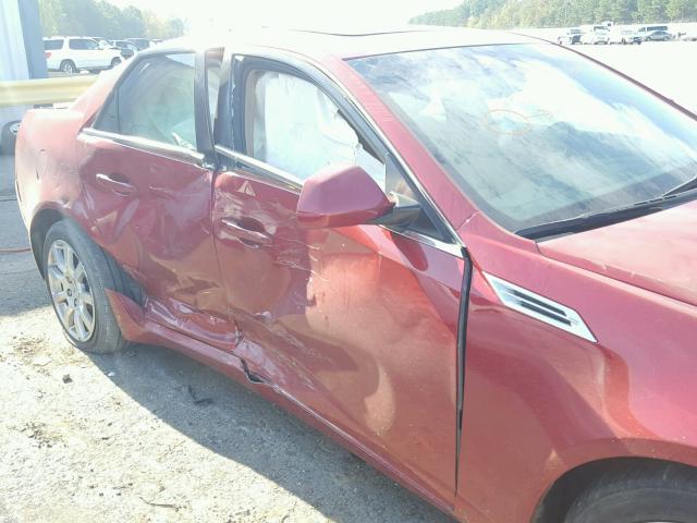 1G6DF577280162873 - 2008 CADILLAC CTS RED photo 9