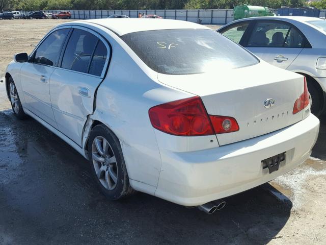 JNKCV51E06M507230 - 2006 INFINITI G35 WHITE photo 3