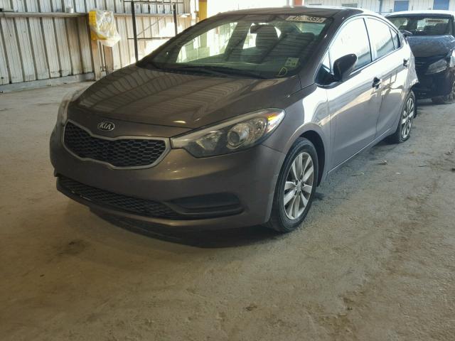 KNAFX4A69E5233558 - 2014 KIA FORTE LX BROWN photo 2