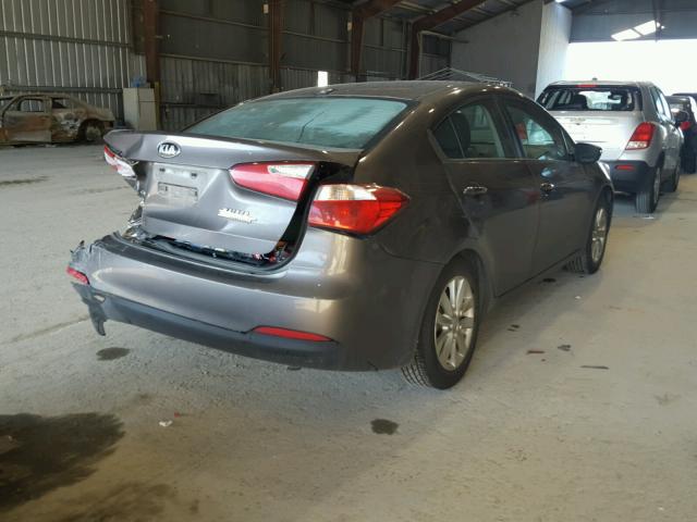 KNAFX4A69E5233558 - 2014 KIA FORTE LX BROWN photo 4