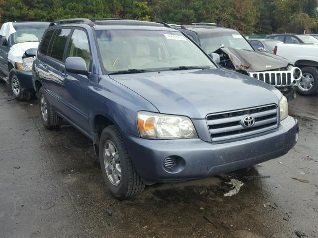 JTEGD21A450127827 - 2005 TOYOTA HIGHLANDER BLUE photo 1