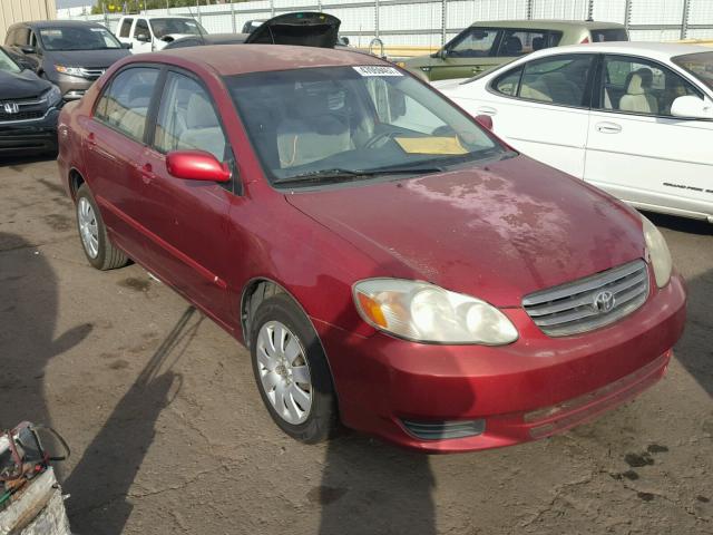 1NXBR32E33Z093405 - 2003 TOYOTA COROLLA CE RED photo 1