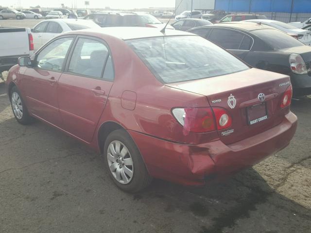 1NXBR32E33Z093405 - 2003 TOYOTA COROLLA CE RED photo 3