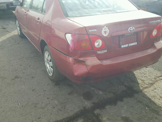 1NXBR32E33Z093405 - 2003 TOYOTA COROLLA CE RED photo 9