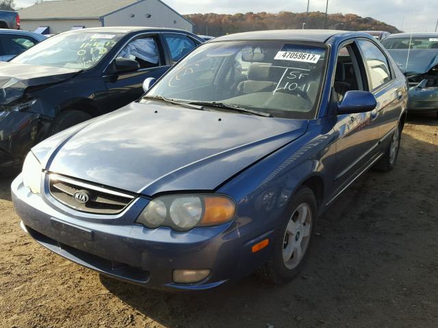 KNAFB161635124126 - 2003 KIA SPECTRA GS BLUE photo 2