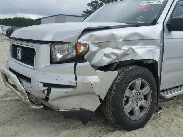 2HJYK16368H507072 - 2008 HONDA RIDGELINE SILVER photo 9