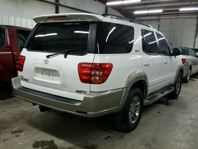 5TDZT34A44S232610 - 2004 TOYOTA SEQUOIA SR WHITE photo 4