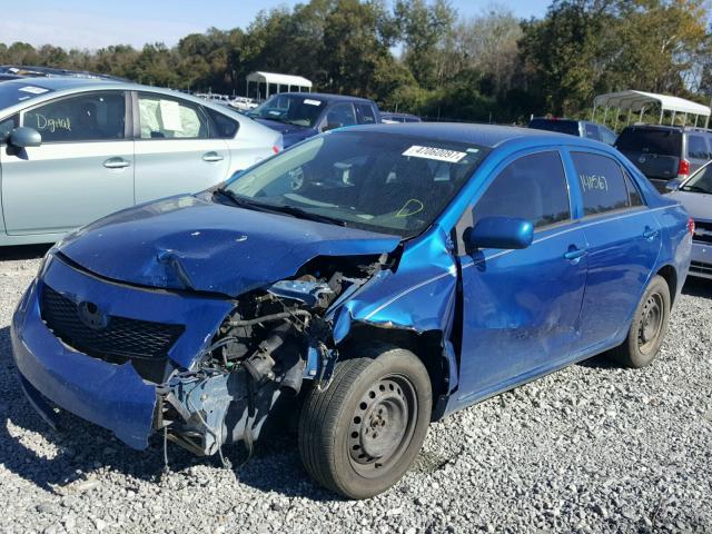 1NXBU4EE9AZ266681 - 2010 TOYOTA COROLLA BA BLUE photo 2