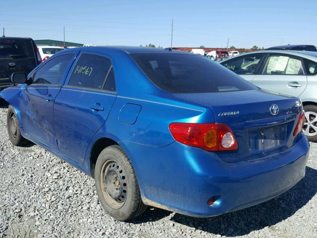 1NXBU4EE9AZ266681 - 2010 TOYOTA COROLLA BA BLUE photo 3