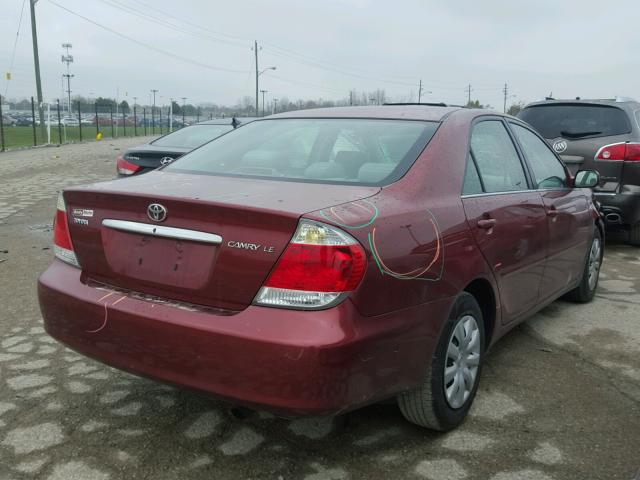 4T1BE32K76U154051 - 2006 TOYOTA CAMRY LE MAROON photo 4