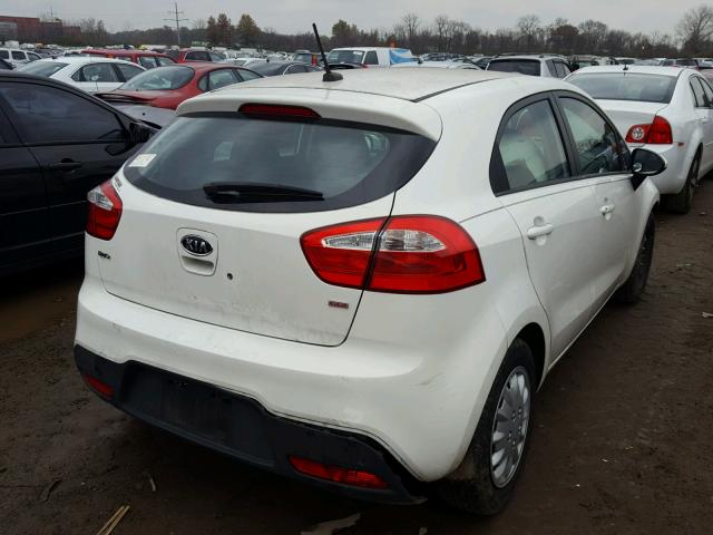 KNADM5A3XC6089120 - 2012 KIA RIO LX WHITE photo 4