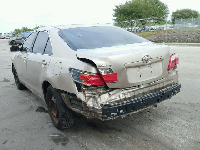 4T1BE46K27U663255 - 2007 TOYOTA CAMRY NEW GOLD photo 3