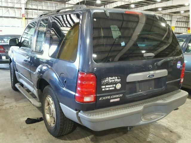 1FMYU60E31UC76233 - 2001 FORD EXPLORER S BLUE photo 3