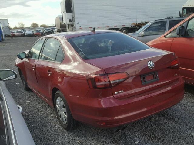 3VW267AJ6GM259054 - 2016 VOLKSWAGEN JETTA S RED photo 3