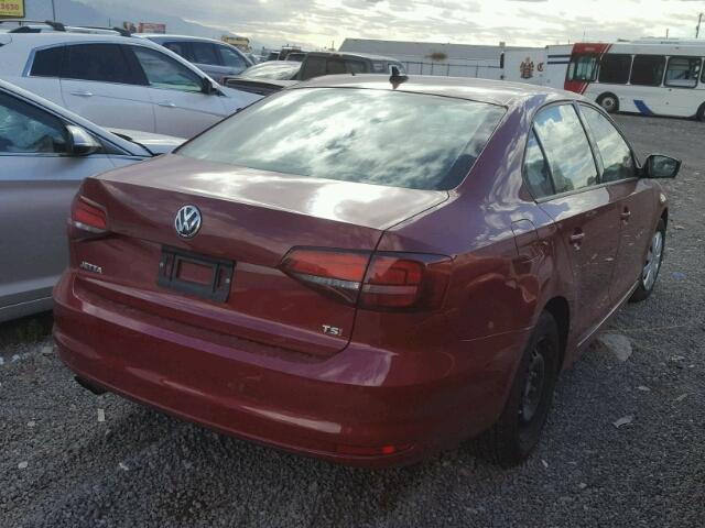 3VW267AJ6GM259054 - 2016 VOLKSWAGEN JETTA S RED photo 4