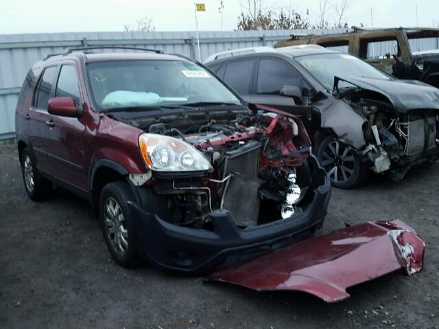 JHLRD78856C807302 - 2006 HONDA CR-V EX RED photo 1