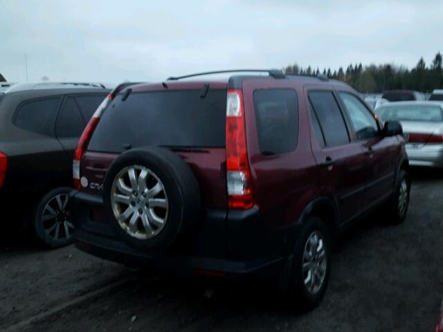 JHLRD78856C807302 - 2006 HONDA CR-V EX RED photo 4