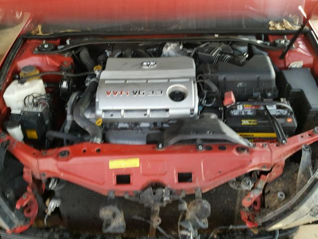 4T1FA38P57U135970 - 2007 TOYOTA CAMRY SOLA RED photo 7