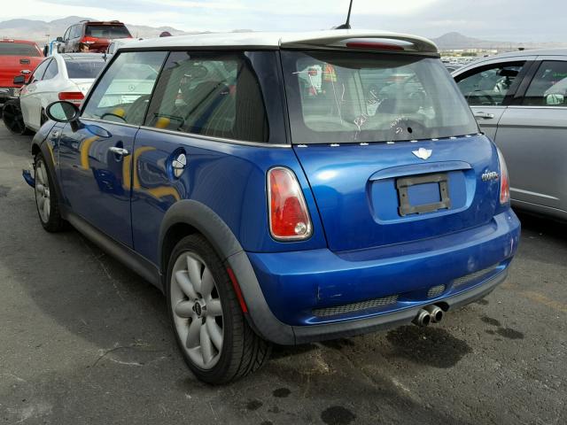 WMWRE33566TN27949 - 2006 MINI COOPER S BLUE photo 3