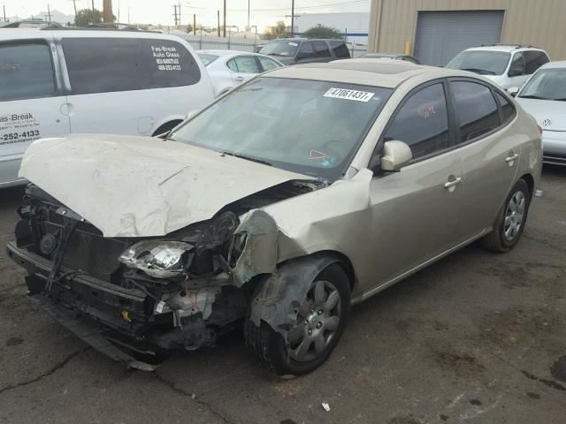 KMHDU46D18U395748 - 2008 HYUNDAI ELANTRA GL GOLD photo 2