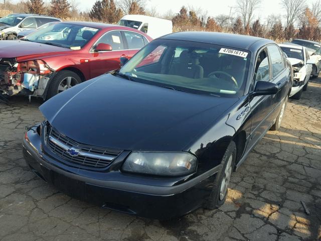 2G1WF52E239336301 - 2003 CHEVROLET IMPALA BLACK photo 2