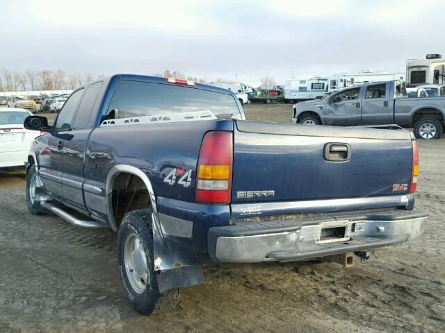 1GTEK19TXXZ536575 - 1999 GMC NEW SIERRA BLUE photo 3