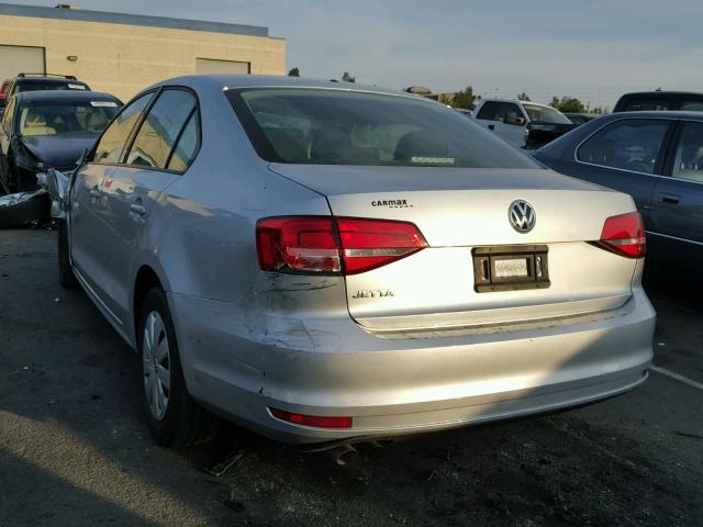 3VW2K7AJ5FM276776 - 2015 VOLKSWAGEN JETTA BASE ვერცხლისფერი ფოტო 3