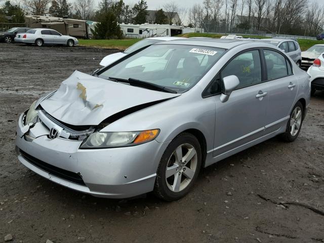 1HGFA16846L122461 - 2006 HONDA CIVIC EX SILVER photo 2