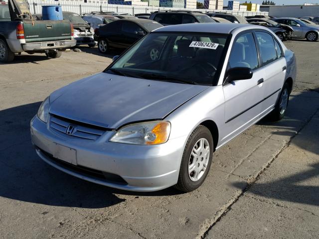 1HGEN26421L000600 - 2001 HONDA CIVIC GX SILVER photo 2