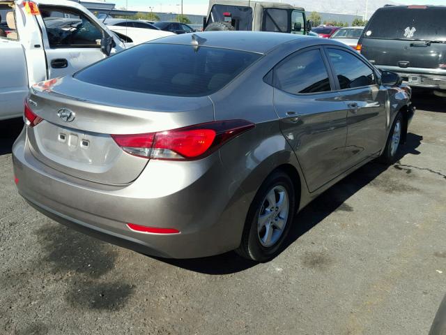 5NPDH4AE1FH584786 - 2015 HYUNDAI ELANTRA SE BROWN photo 4