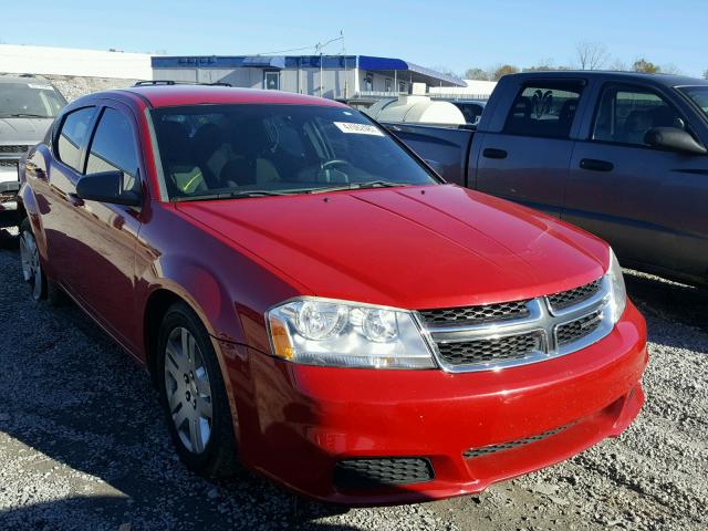 1C3CDZAB2EN129393 - 2014 DODGE AVENGER SE RED photo 1