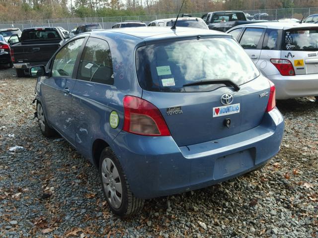 JTDJT923675132927 - 2007 TOYOTA YARIS BLUE photo 3