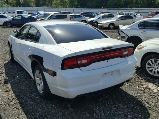 2C3CDXAT1EH349288 - 2014 DODGE CHARGER PO WHITE photo 3