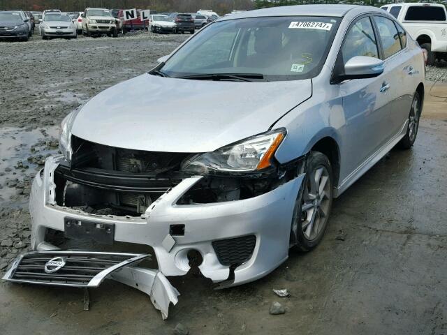 3N1AB7AP9FY256285 - 2015 NISSAN SENTRA S SILVER photo 2