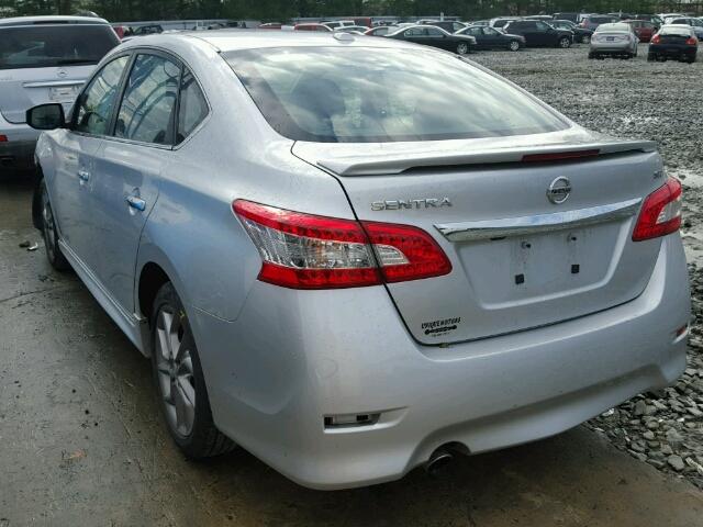 3N1AB7AP9FY256285 - 2015 NISSAN SENTRA S SILVER photo 3